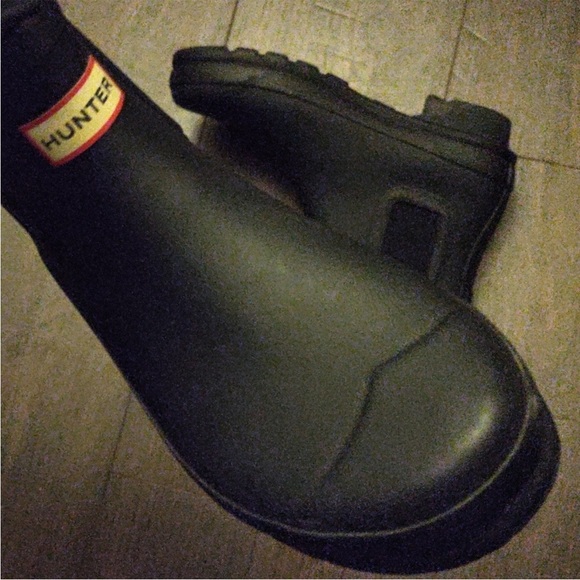Hunter Black Short Kids Rain Boots - Picture 3 of 7